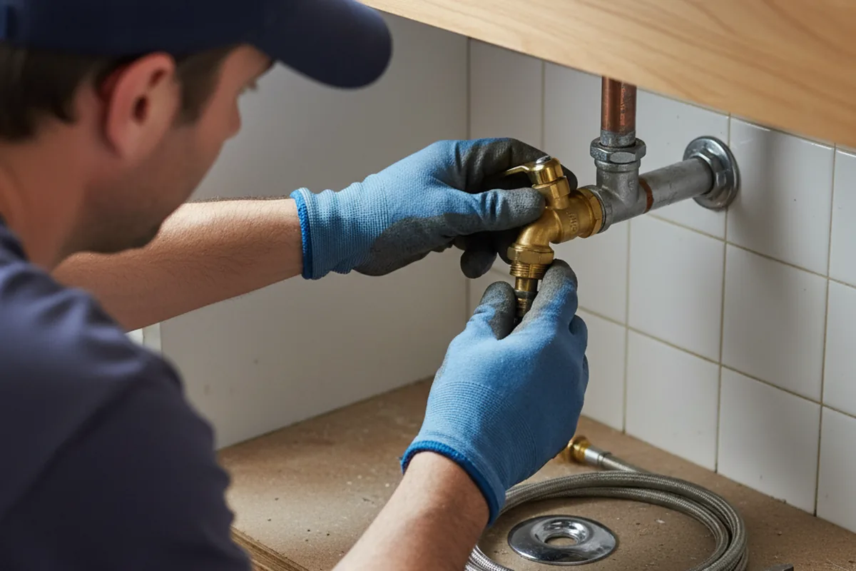Shutoff valve and fitting work during Emergency Plumbing in Hickory